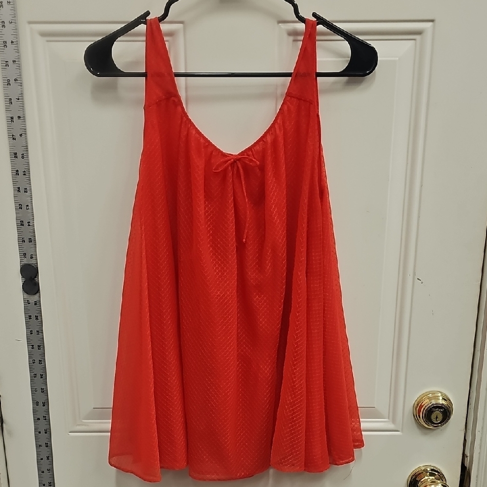 Red, Sleep, Luxury, Teddy, Sleeveless, Vintage, Rare, Sexy, Holiday, Romantic